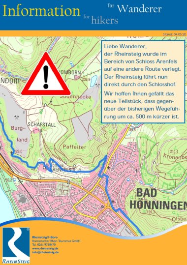 Karte Rheinsteig